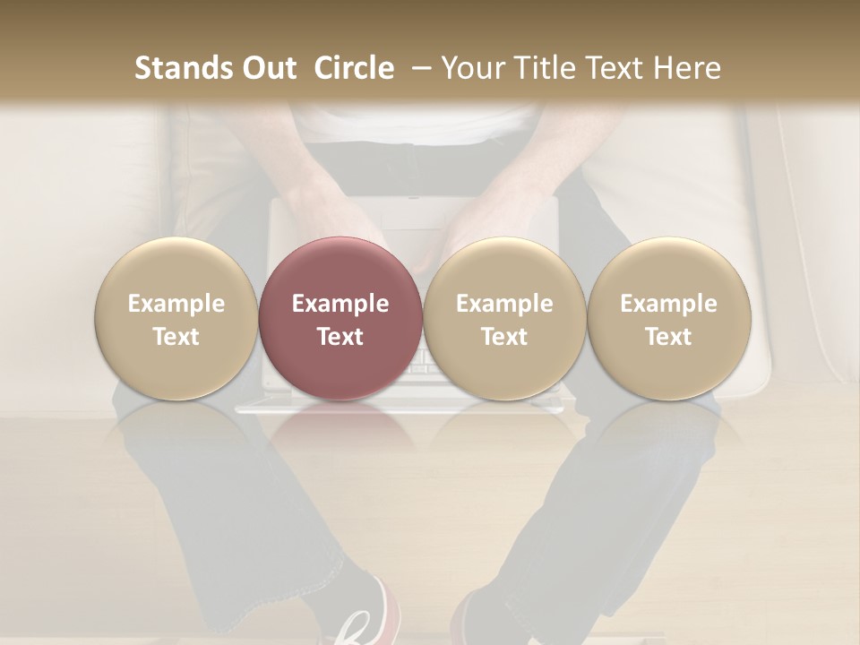 Guy With Laptop PowerPoint Template