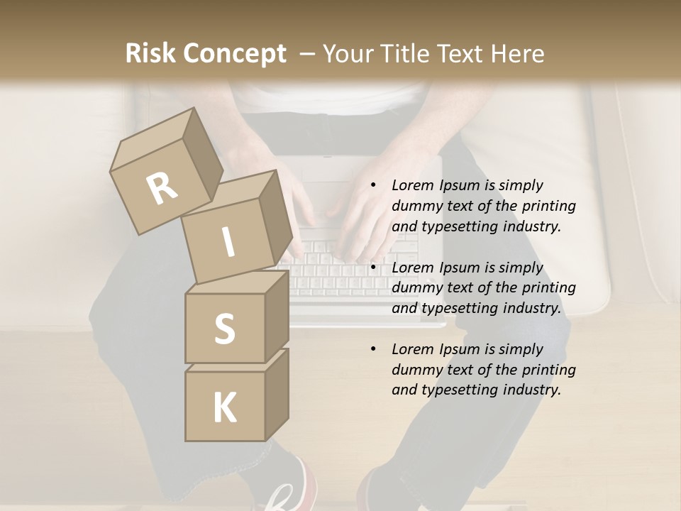 Guy With Laptop PowerPoint Template