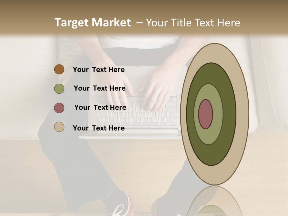 Guy With Laptop PowerPoint Template