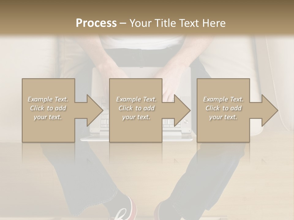 Guy With Laptop PowerPoint Template