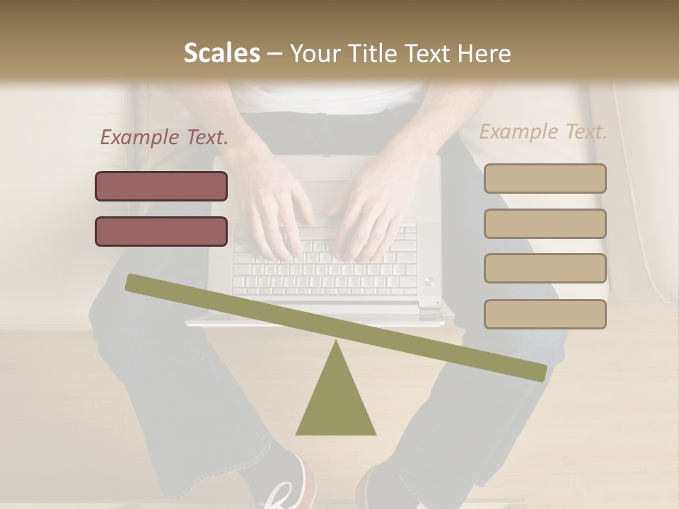 Guy With Laptop PowerPoint Template