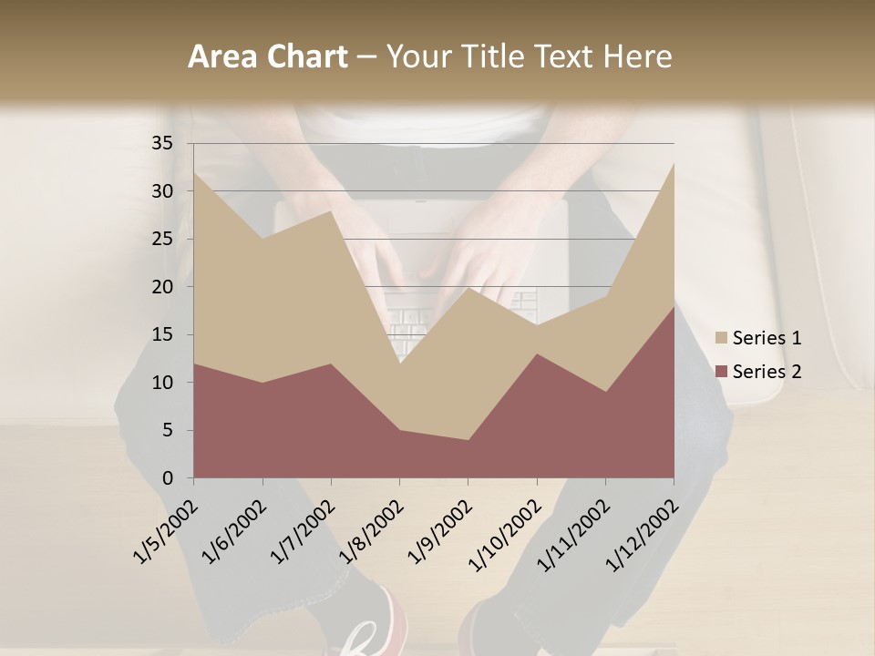 Guy With Laptop PowerPoint Template