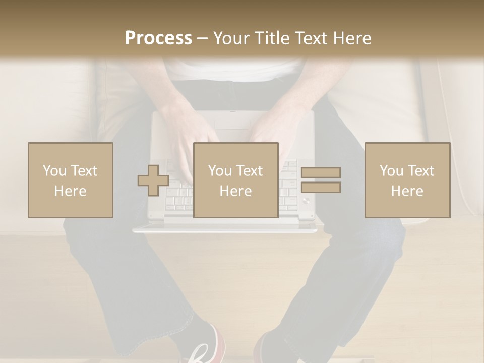 Guy With Laptop PowerPoint Template