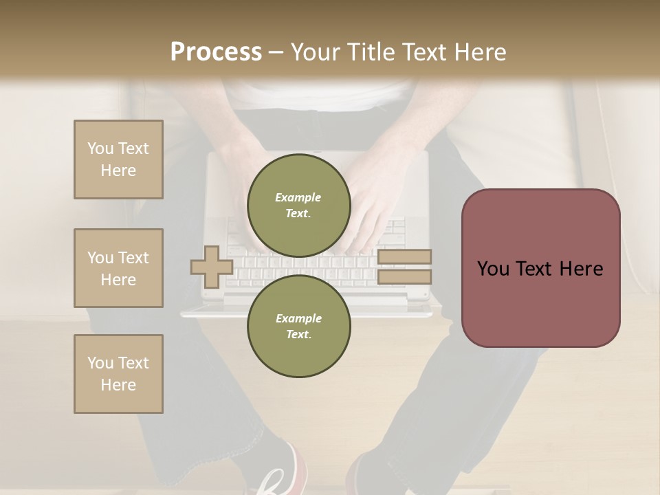 Guy With Laptop PowerPoint Template