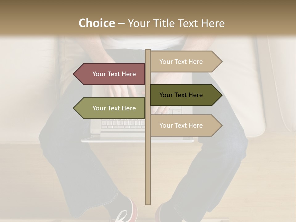 Guy With Laptop PowerPoint Template