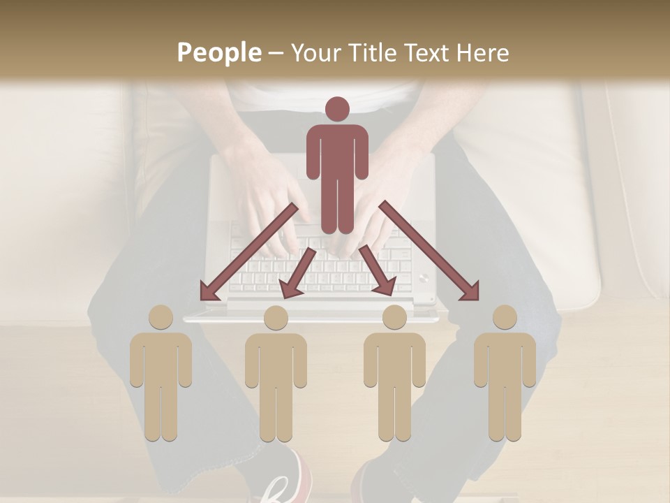 Guy With Laptop PowerPoint Template