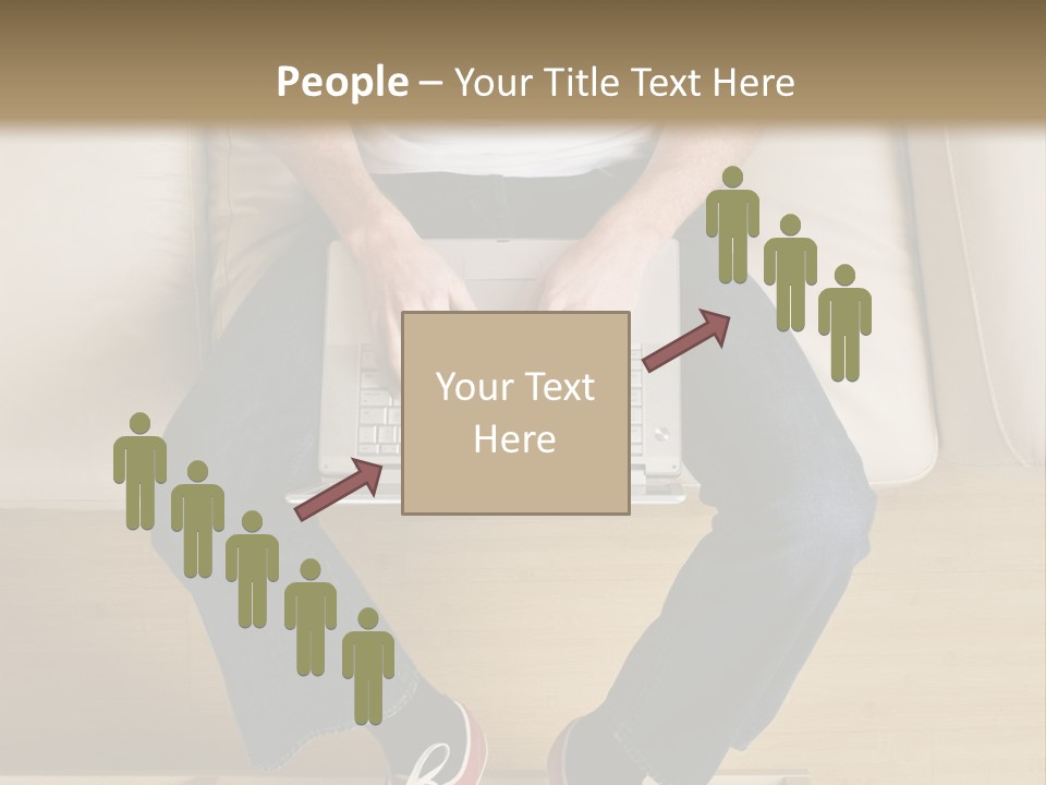 Guy With Laptop PowerPoint Template