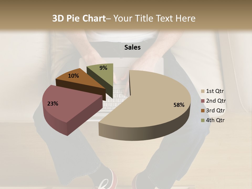 Guy With Laptop PowerPoint Template