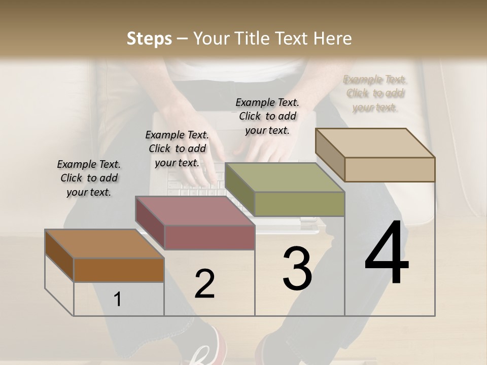 Guy With Laptop PowerPoint Template