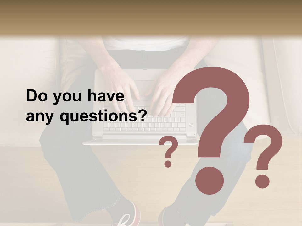 Guy With Laptop PowerPoint Template