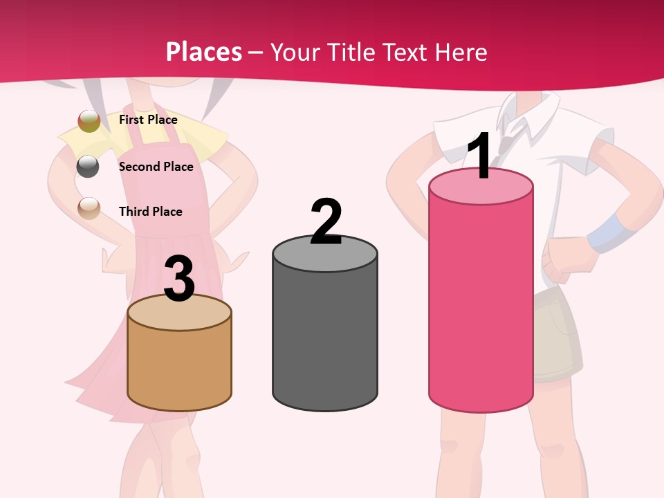 Cartoon Boy And Girl PowerPoint Template