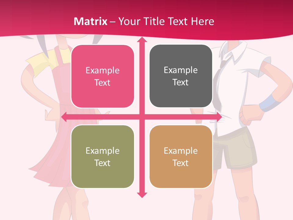 Cartoon Boy And Girl PowerPoint Template