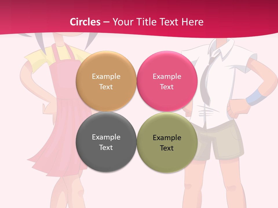 Cartoon Boy And Girl PowerPoint Template