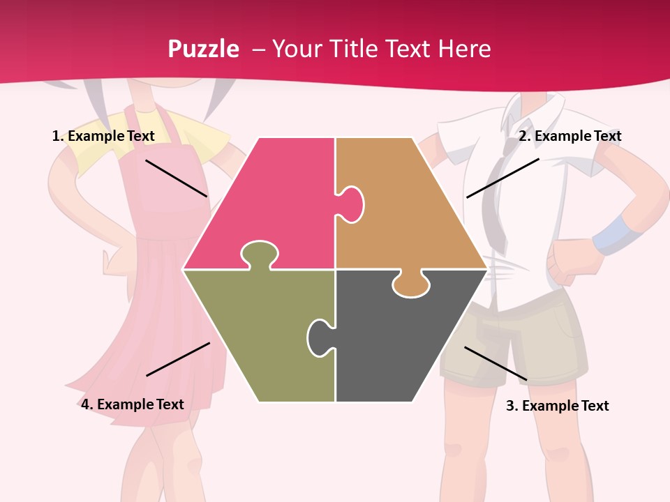 Cartoon Boy And Girl PowerPoint Template