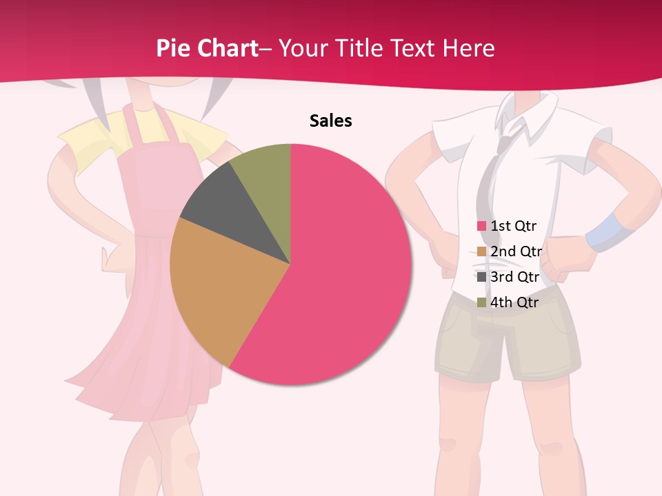 Cartoon Boy And Girl PowerPoint Template