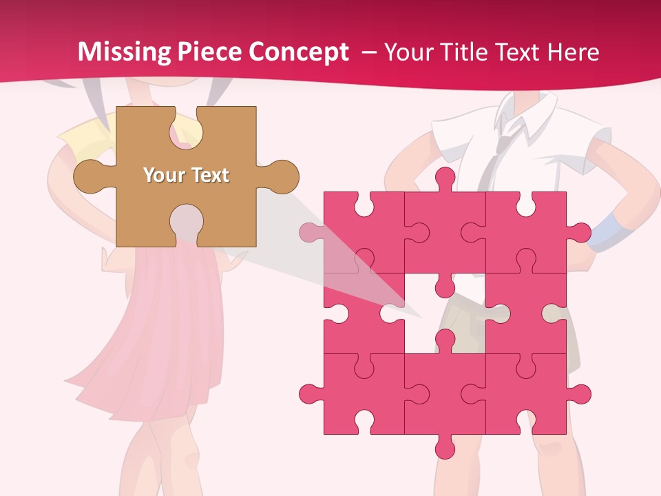 Cartoon Boy And Girl PowerPoint Template