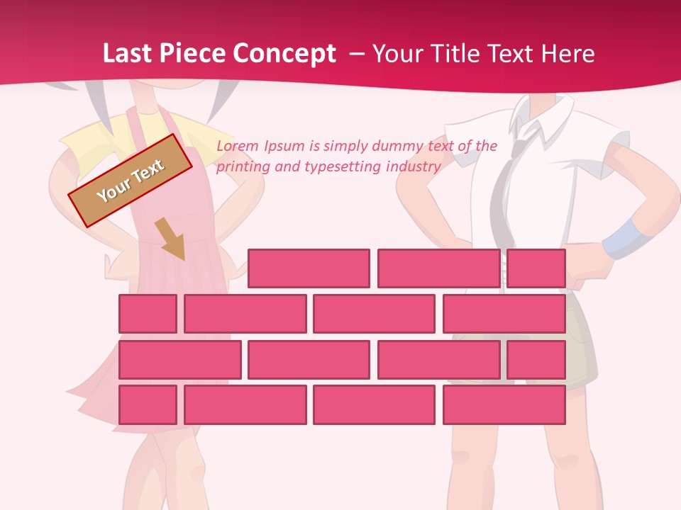 Cartoon Boy And Girl PowerPoint Template