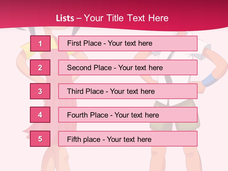 Cartoon Boy And Girl PowerPoint Template