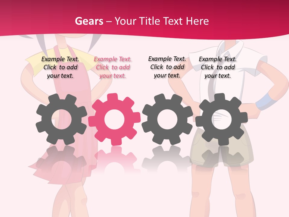 Cartoon Boy And Girl PowerPoint Template