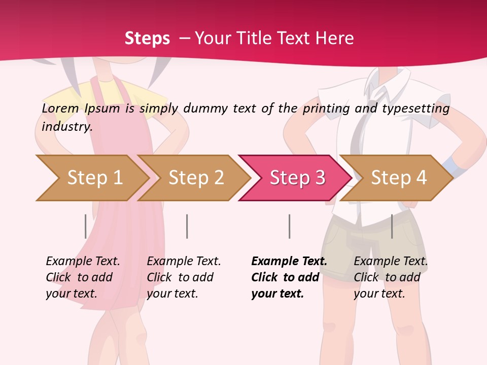 Cartoon Boy And Girl PowerPoint Template