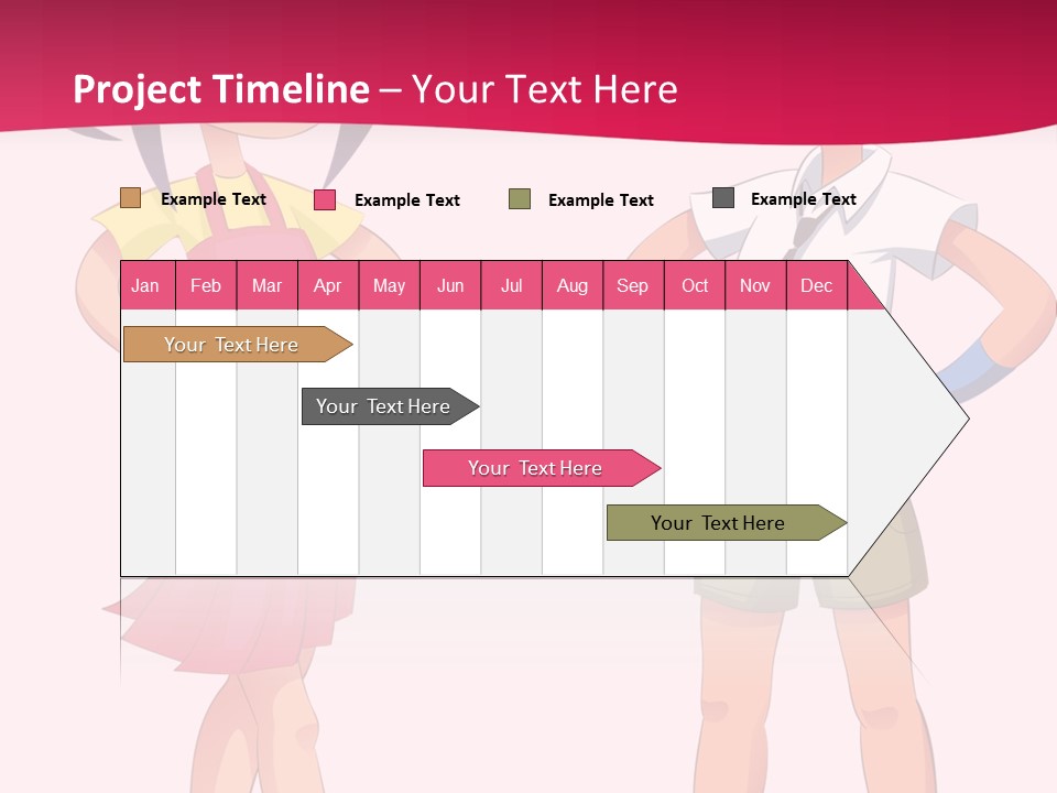 Cartoon Boy And Girl PowerPoint Template