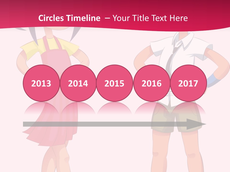 Cartoon Boy And Girl PowerPoint Template