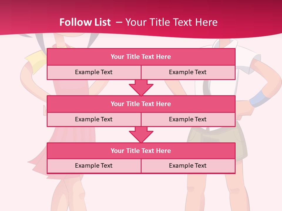 Cartoon Boy And Girl PowerPoint Template