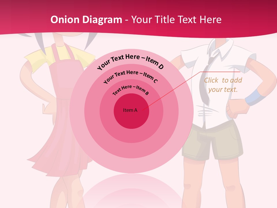 Cartoon Boy And Girl PowerPoint Template