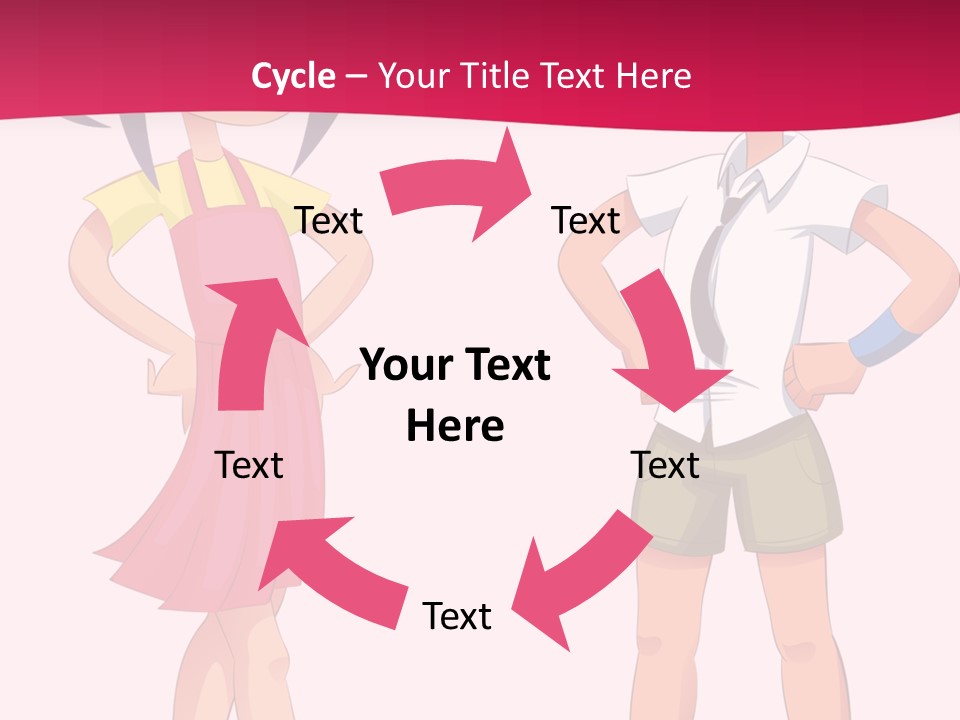 Cartoon Boy And Girl PowerPoint Template