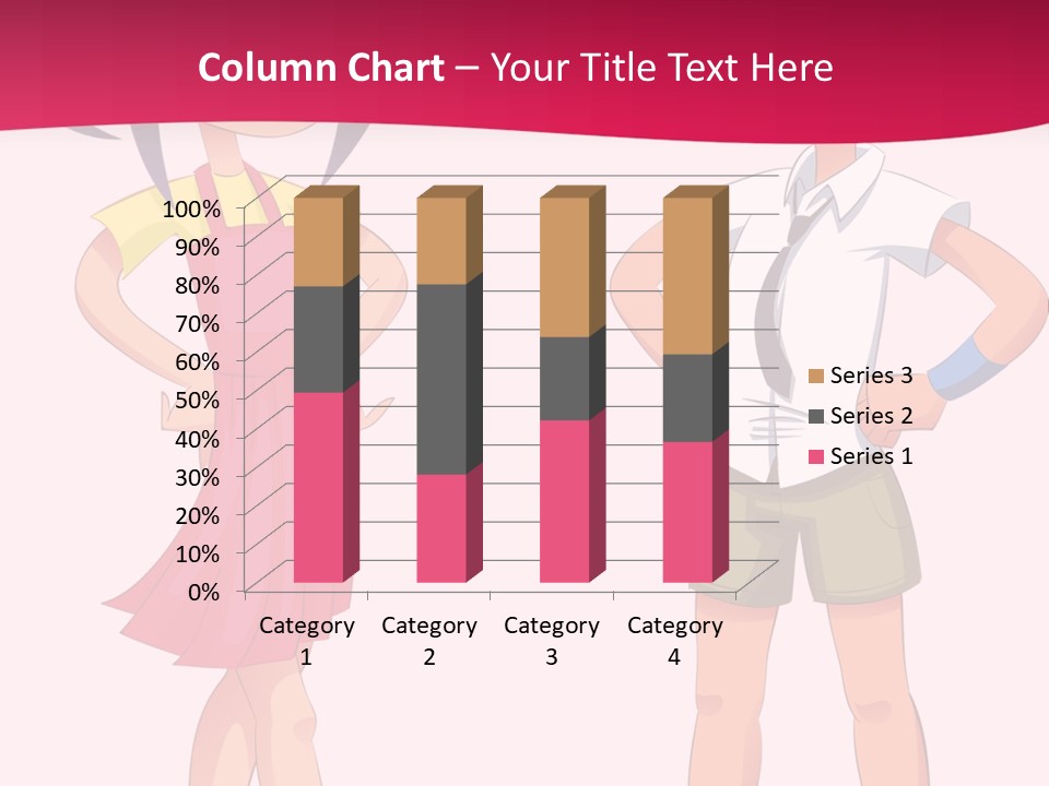 Cartoon Boy And Girl PowerPoint Template