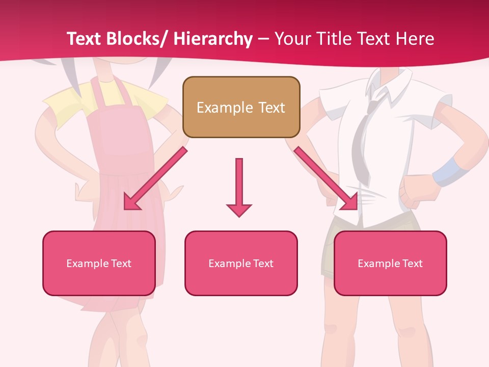 Cartoon Boy And Girl PowerPoint Template
