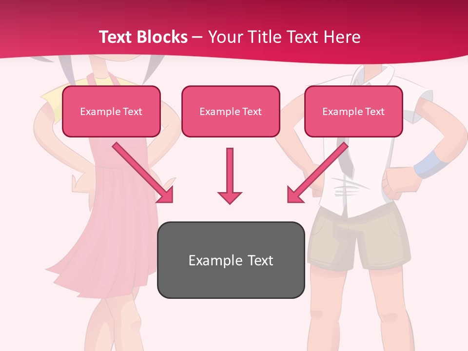 Cartoon Boy And Girl PowerPoint Template