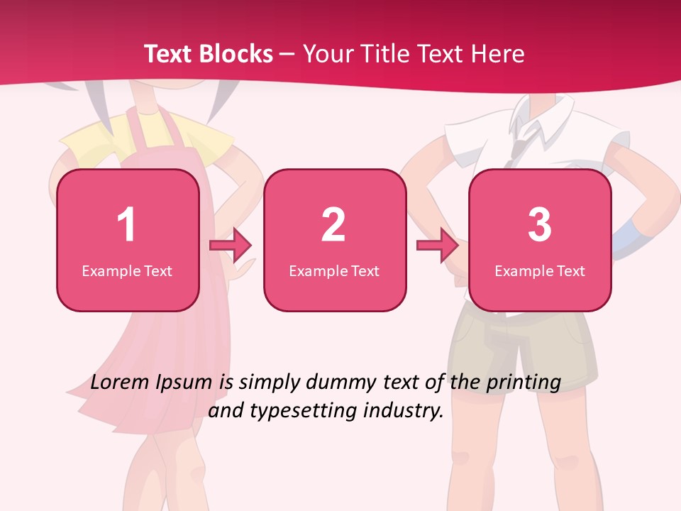 Cartoon Boy And Girl PowerPoint Template