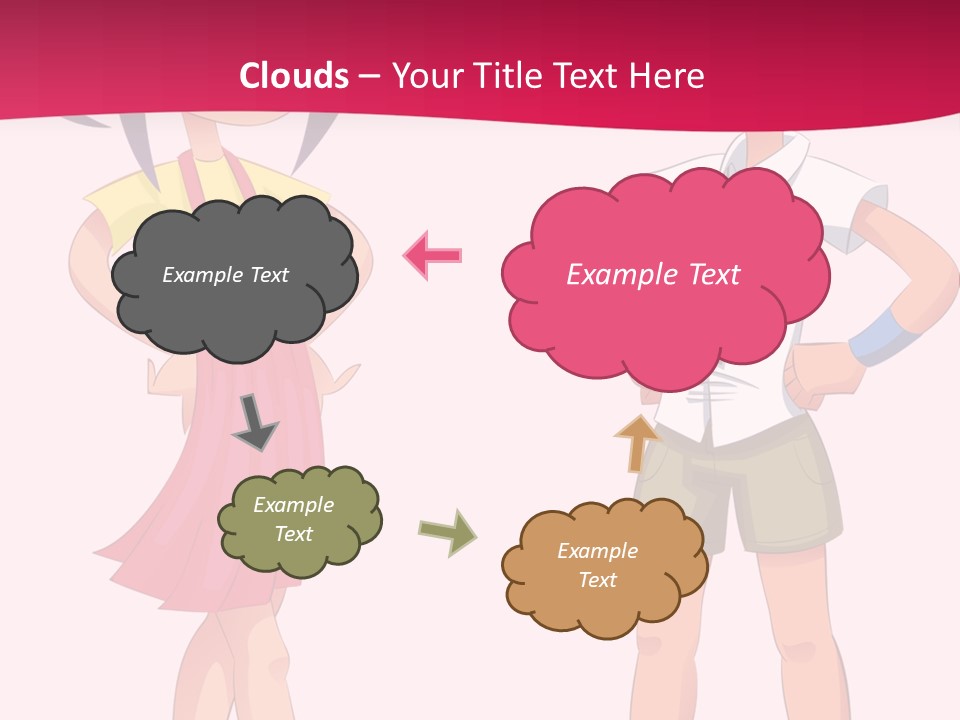 Cartoon Boy And Girl PowerPoint Template