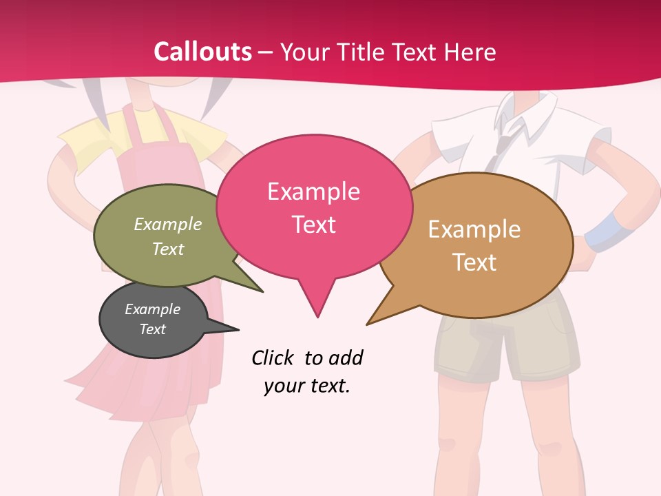 Cartoon Boy And Girl PowerPoint Template