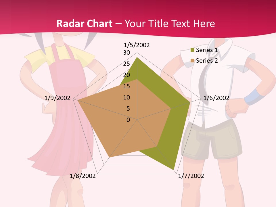 Cartoon Boy And Girl PowerPoint Template