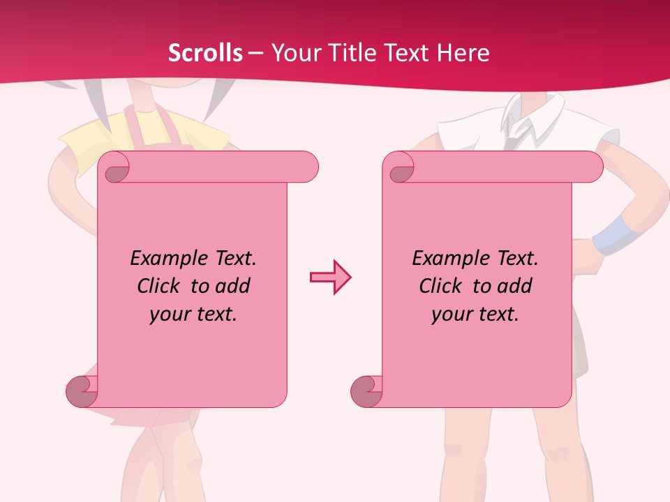 Cartoon Boy And Girl PowerPoint Template