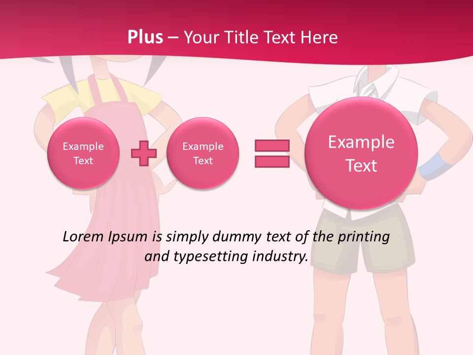 Cartoon Boy And Girl PowerPoint Template