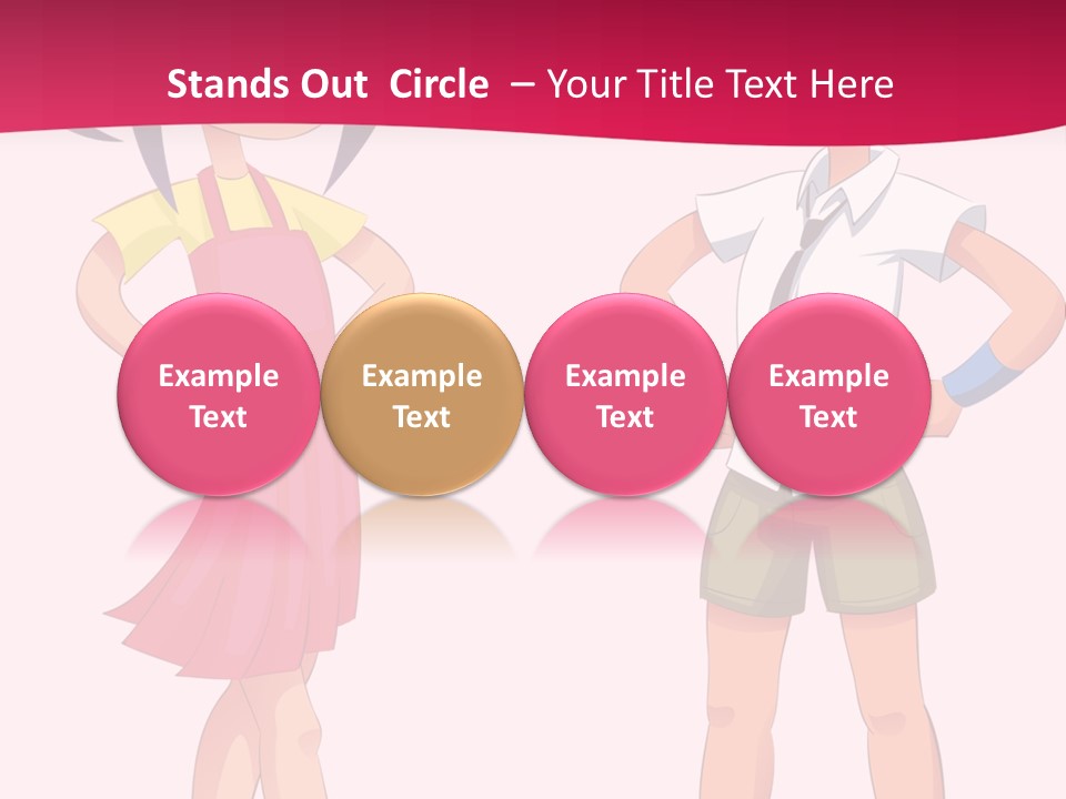 Cartoon Boy And Girl PowerPoint Template