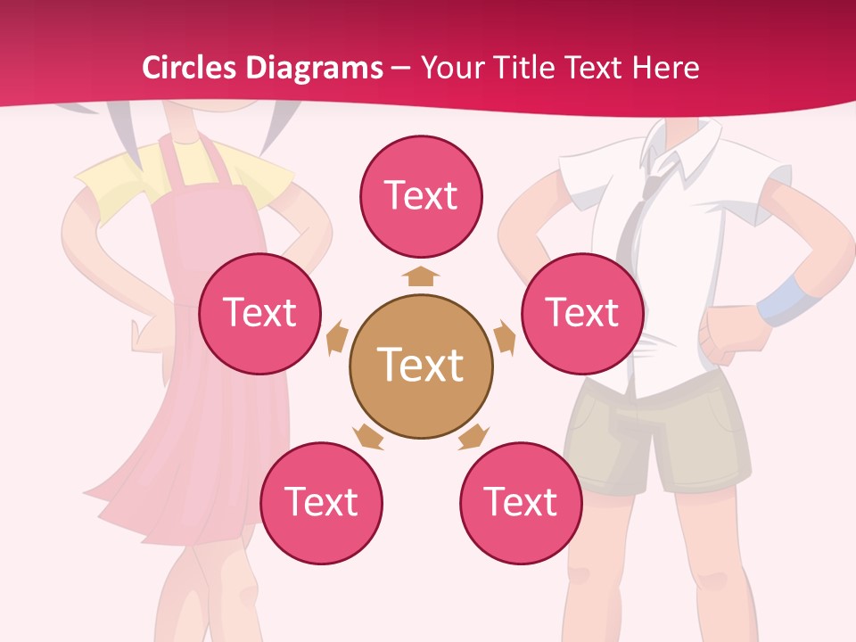 Cartoon Boy And Girl PowerPoint Template