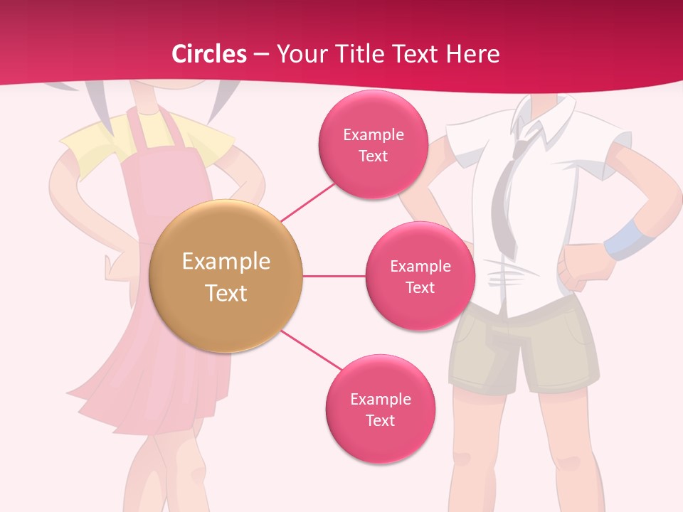 Cartoon Boy And Girl PowerPoint Template