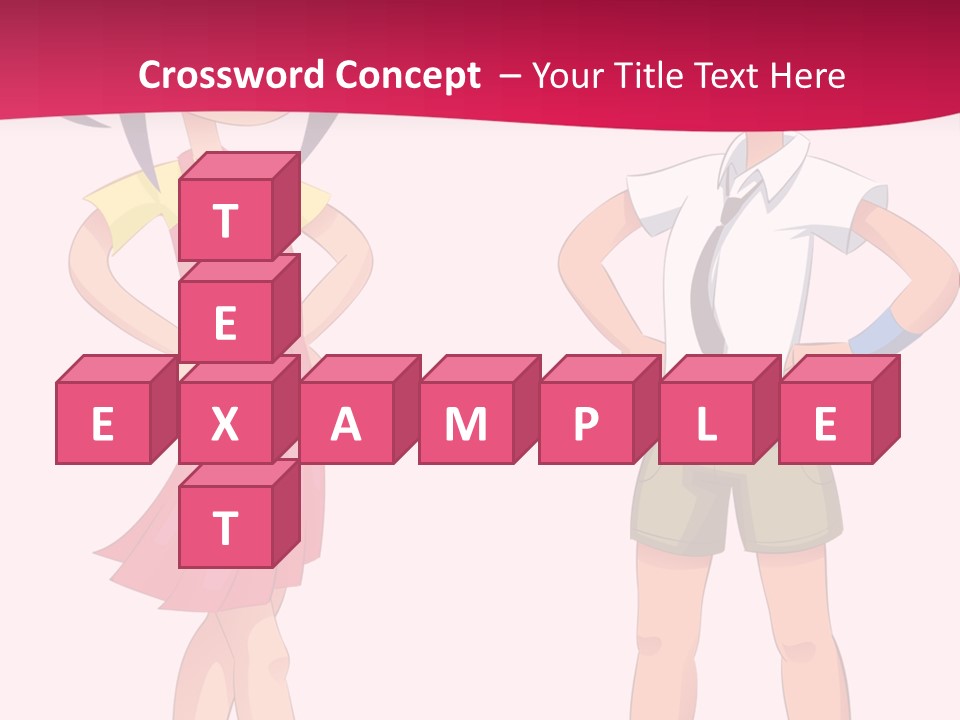 Cartoon Boy And Girl PowerPoint Template