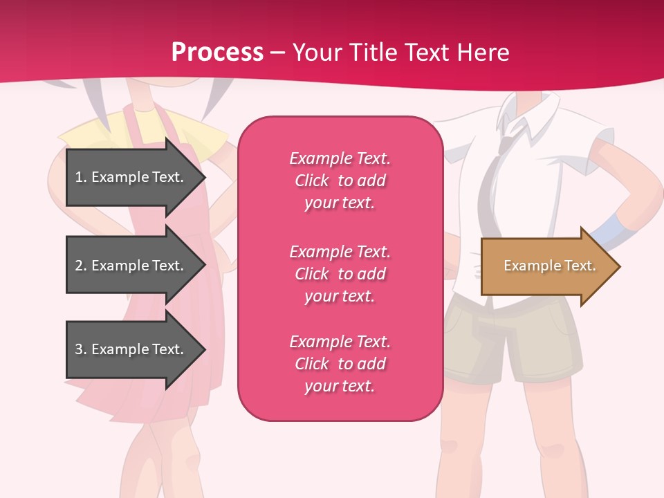 Cartoon Boy And Girl PowerPoint Template