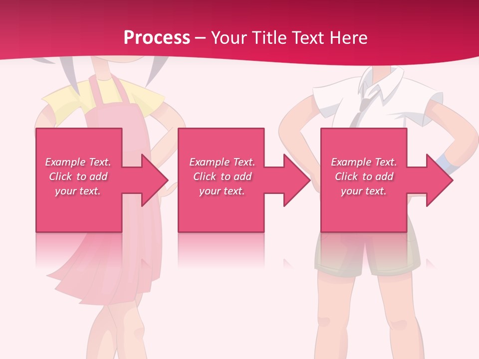 Cartoon Boy And Girl PowerPoint Template