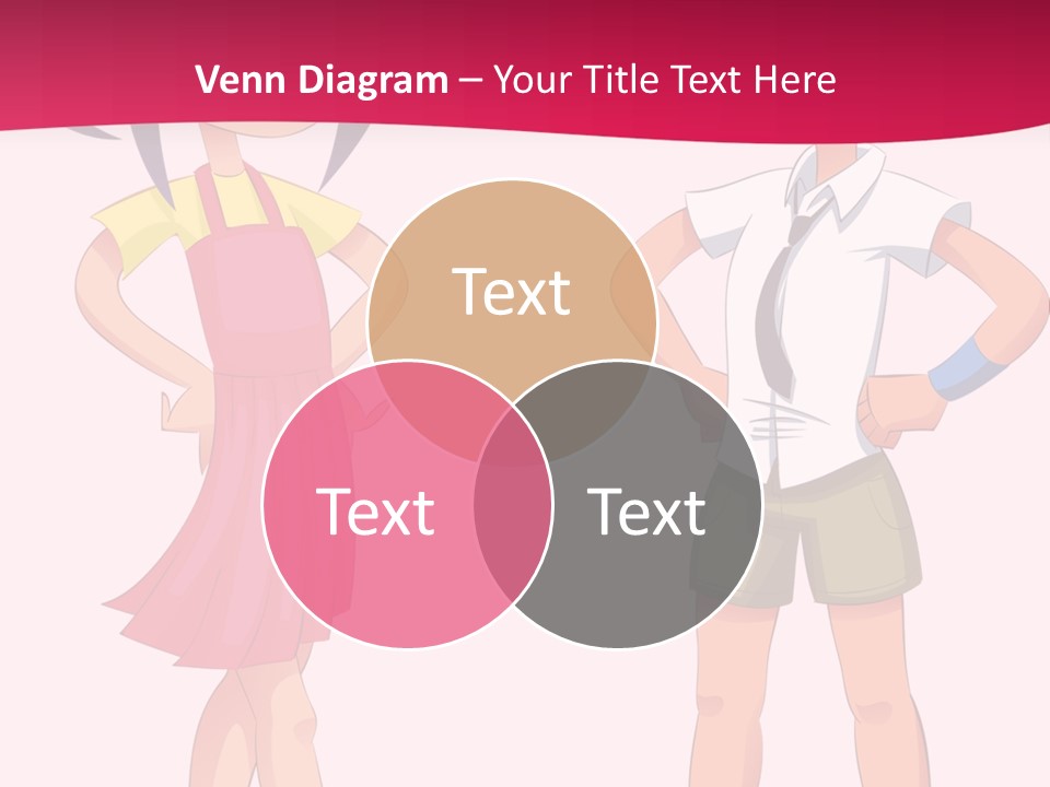 Cartoon Boy And Girl PowerPoint Template