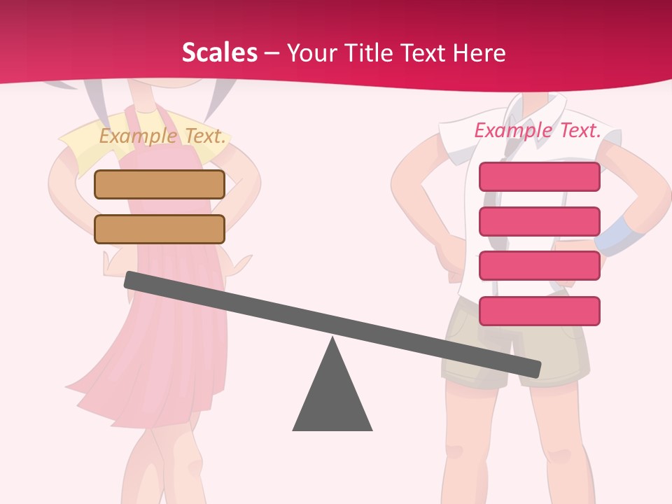 Cartoon Boy And Girl PowerPoint Template