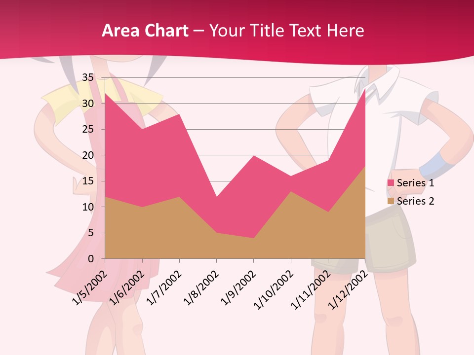 Cartoon Boy And Girl PowerPoint Template