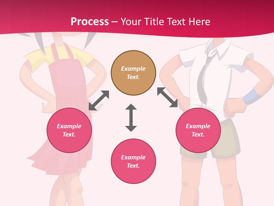 Cartoon Boy And Girl PowerPoint Template