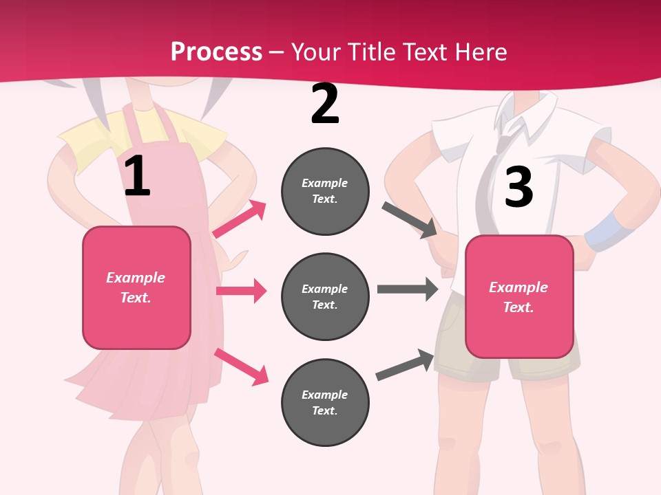 Cartoon Boy And Girl PowerPoint Template