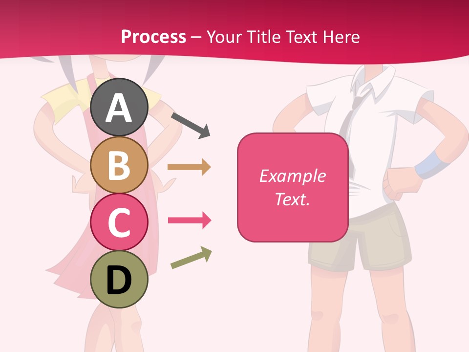 Cartoon Boy And Girl PowerPoint Template